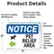 Signmission Pet Relief Area (Left Arrow) Sign With Symbol, 7 in W x Rectangle, Vinyl Decal OS-2PACK-NS-D-57-L-17219 - alternate 2